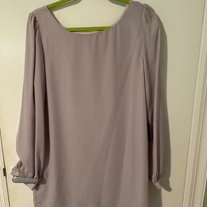 Lulu’s long sleeve sheath mini dress in gray